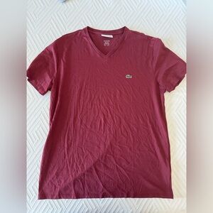 Lacoste maroon men t shirt